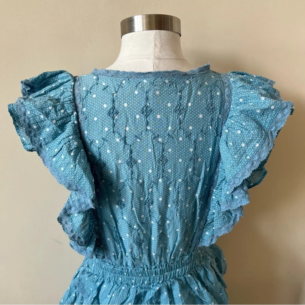 LoveShackFancy Corelli Ruffle Mini Dress Size 26141 - Picture 10 of 16